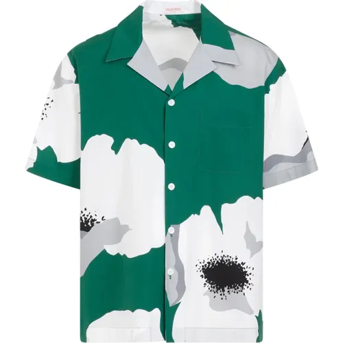 Floral Pattern Cotton Shirt Multicolour , male, Sizes: S, L - Valentino - Modalova