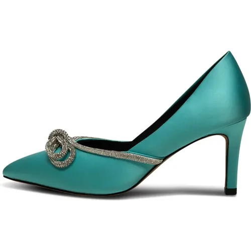 Harper Bow Satin Heels - Turquoise , female, Sizes: 6 UK, 5 UK, 3 UK, 7 UK, 8 UK - Shoe the Bear - Modalova