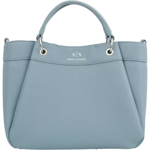 Blaue Einkaufstasche Stilvoll und Trendig - Armani Exchange - Modalova