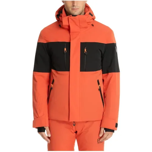 Multicolour Ski Jacket with Hood , male, Sizes: M - Emporio Armani EA7 - Modalova