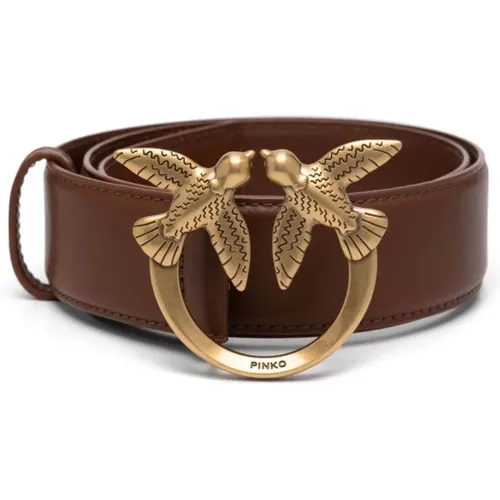 Leather Love Birds Belt , female, Sizes: M, S, XS - pinko - Modalova