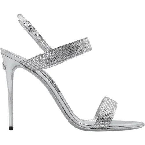 Kim 'Keira' Crystal Heeled Sandals , female, Sizes: 2 1/2 UK, 4 UK, 4 1/2 UK, 5 1/2 UK, 3 1/2 UK, 3 UK, 7 UK, 5 UK - Dolce & Gabbana - Modalova