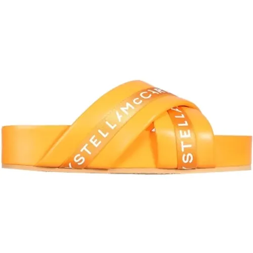 Vegan Cross-Strap Sliders , female, Sizes: 4 UK - Stella Mccartney - Modalova