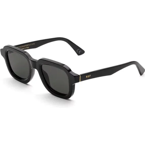 Schwarze Lazarus Sonnenbrille , unisex, Größe: 50 MM - Retrosuperfuture - Modalova