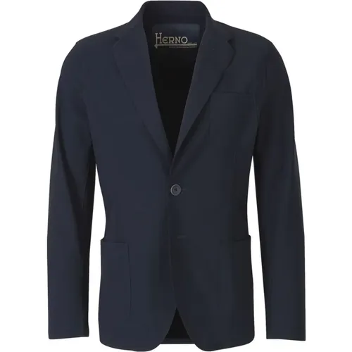 Navy Soft S Jacket for Men , male, Sizes: S, M, L, XL, 2XL, 3XL - Herno - Modalova