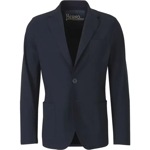 Navy Soft S Jacket for Men , male, Sizes: S, XL, 2XL - Herno - Modalova