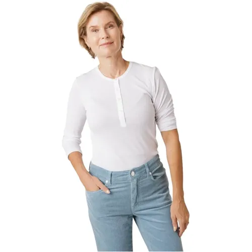 Button Jersey Top with 3/4 Sleeves , female, Sizes: M, S, L - Filippa K - Modalova