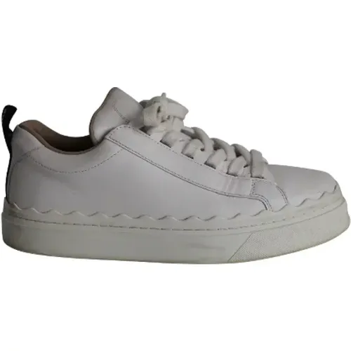Pre-owned Leather sneakers , female, Sizes: 2 UK - Chloé Pre-owned - Modalova