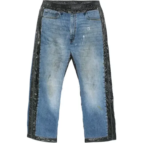 Zerrissene Denim Kordelzug Jeans , Herren, Größe: L - Needles - Modalova