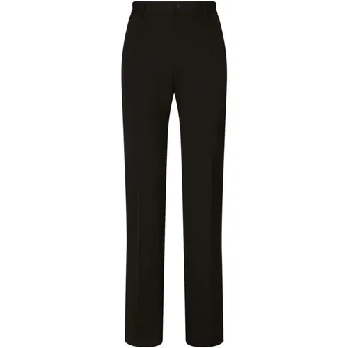 Wool Trousers with Pressed Crease , male, Sizes: M, XL, L - Dolce & Gabbana - Modalova