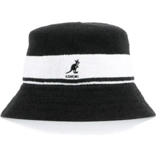 Schwarz/Weiß Fischer Eimer Hut , unisex, Größe: M - Kangol - Modalova