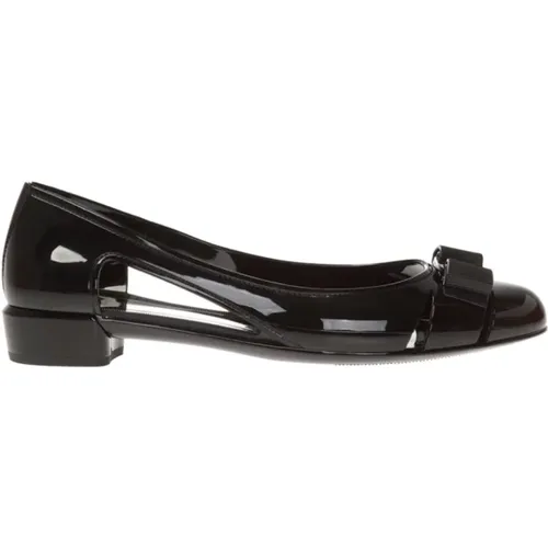 ‘Vara’ Gummi-Ballerina , Damen, Größe: 38 EU - Salvatore Ferragamo - Modalova