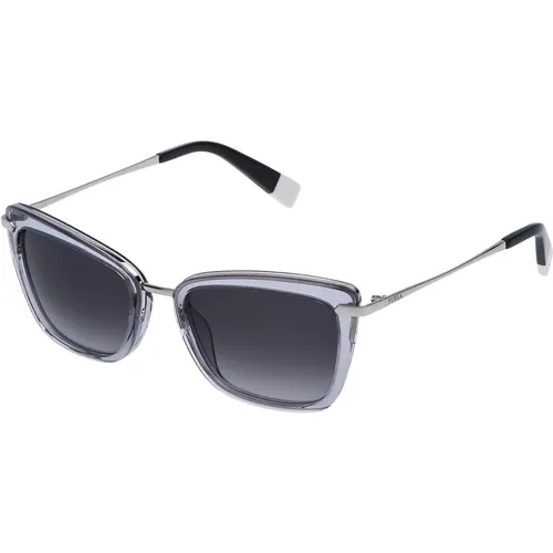 Silver Grey Gradient Sunglasses , female, Sizes: 52 MM - Furla - Modalova