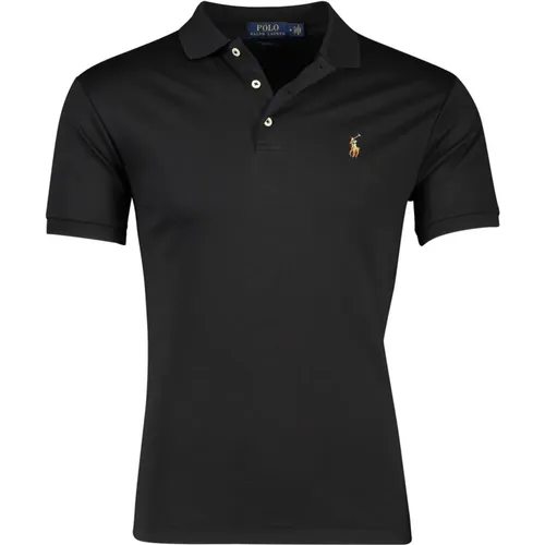 Schwarzes Poloshirt mit kurzen Ärmeln - Ralph Lauren - Modalova