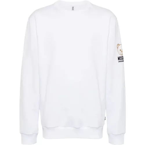 Kapuzenloser Sweatshirt Baumwolle Elasthan Zusammensetzung - Moschino - Modalova