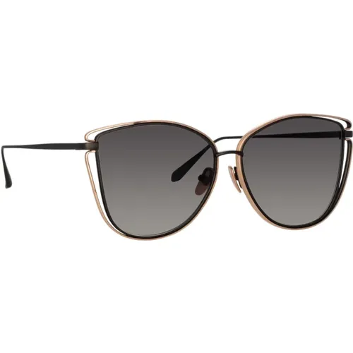 Grey SUN Sunglasses, versatile and stylish , female, Sizes: 59 MM - Linda Farrow - Modalova