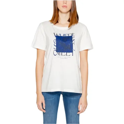 Damen T-Shirt Frühling/Sommer Kollektion , Damen, Größe: M - Street One - Modalova