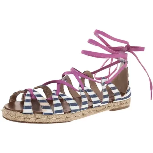 Pre-owned Fabric sandals , female, Sizes: 3 UK - Christian Louboutin Pre-owned - Modalova