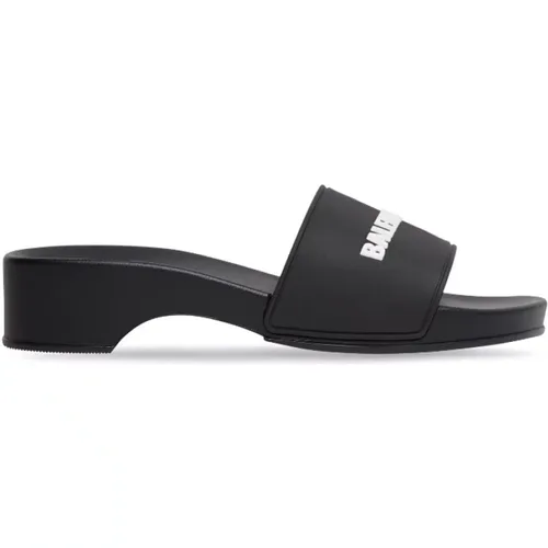 Pool Clog Slide-Sandale für Damen in schwarz , Damen, Größe: 37 EU - Balenciaga - Modalova
