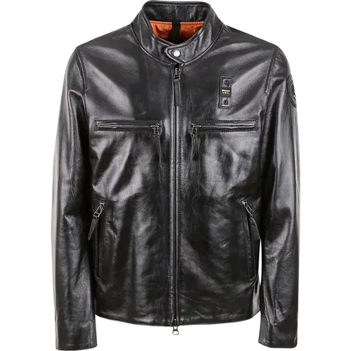 Biker Leather Coats , male, Sizes: 3XL, M - Blauer - Modalova