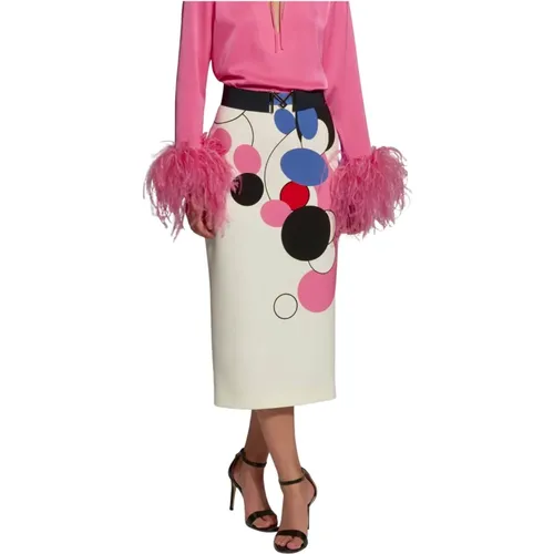 Red and Pink Bulmes Skirt - Size 42 , female, Sizes: L - Moskada - Modalova
