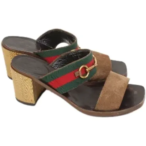 Pre-owned Fabric sandals , female, Sizes: 4 UK - Gucci Vintage - Modalova