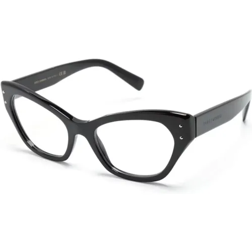 Schwarze Optische Brille mit Originalzubehör , Damen, Größe: 54 MM - Dolce & Gabbana - Modalova