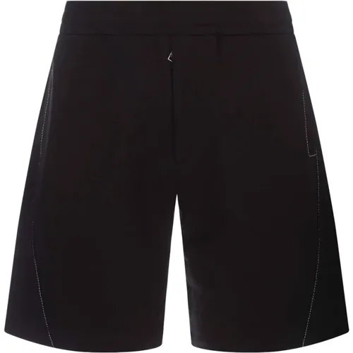 Cotton Sports Shorts with Contrast Stitching , male, Sizes: L, M, S - alexander mcqueen - Modalova