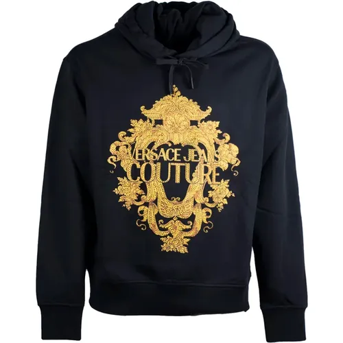 Baroque Crystal Hoodie , male, Sizes: S, M - Versace Jeans Couture - Modalova