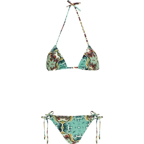 Grünes Blumen Bikini Set - Miss Bikini - Modalova