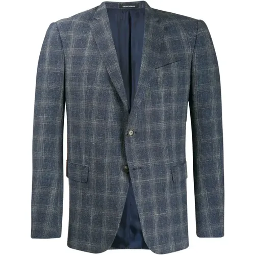 Luxury Wool Blend Blazer , male, Sizes: L - Emporio Armani - Modalova