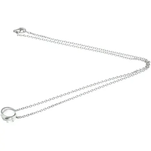 Pre-owned White Gold necklaces , female, Sizes: ONE SIZE - Cartier Vintage - Modalova