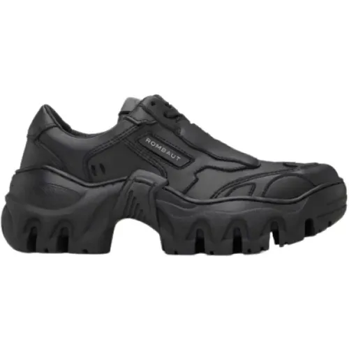 Schwarze Low-Top Sneakers mit Dicker Sohle , Damen, Größe: 45 EU - Rombaut - Modalova