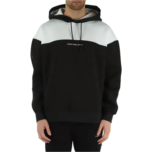Hooded Scuba Sweatshirt , male, Sizes: XL, 2XL - Calvin Klein Jeans - Modalova
