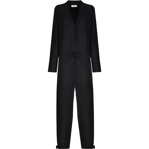 Woll- und Angora-V-Ausschnitt-Jumpsuit - Laneus - Modalova