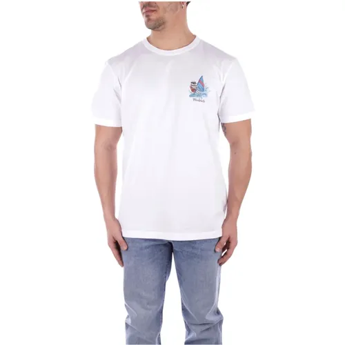 Logo Front T-shirts und Polos , Herren, Größe: XL - Woolrich - Modalova