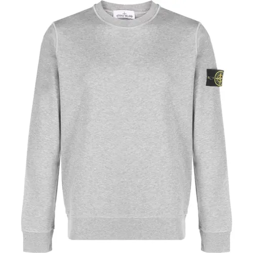 Grey Compass Patch Sweatshirt , male, Sizes: 2XL, S, L - Stone Island - Modalova