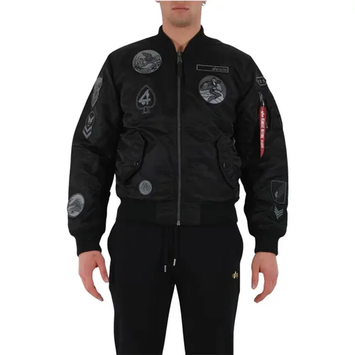 Patch Ma-1 Bomberjacke , Herren, Größe: L - alpha industries - Modalova