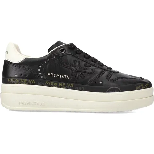 Leather Sneakers High Sole , female, Sizes: 6 UK, 5 UK, 3 UK, 8 UK, 7 UK - Premiata - Modalova