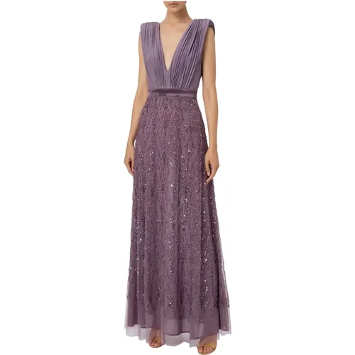 Candy Violet Dress , female, Sizes: S, M - Elisabetta Franchi - Modalova