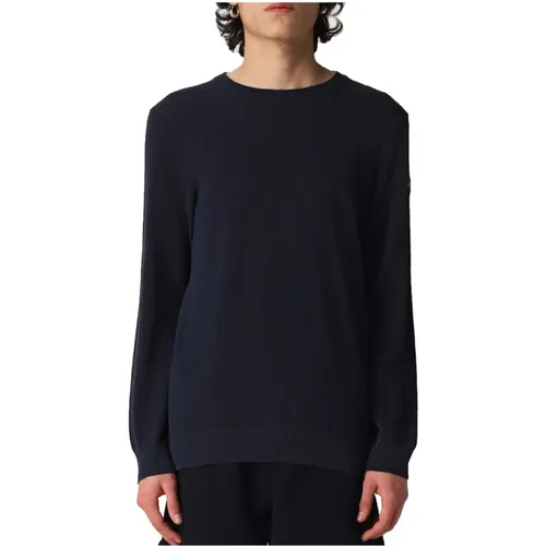 Minimalistischer Sweater mit Kontrastierendem Logo Patch , Herren, Größe: XL - PAUL & SHARK - Modalova