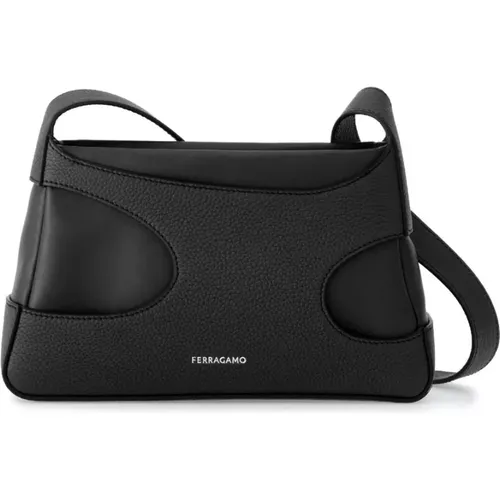 Leather Mini Bag with Cut-Out Detailing , female, Sizes: ONE SIZE - Salvatore Ferragamo - Modalova