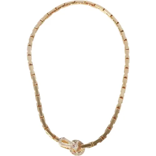 Pre-owned Gold necklaces , female, Sizes: ONE SIZE - Cartier Vintage - Modalova