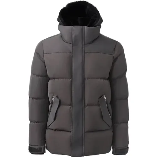 Quilted Down Jacket with Shearling Hood , male, Sizes: XL, 2XL - Mackage - Modalova