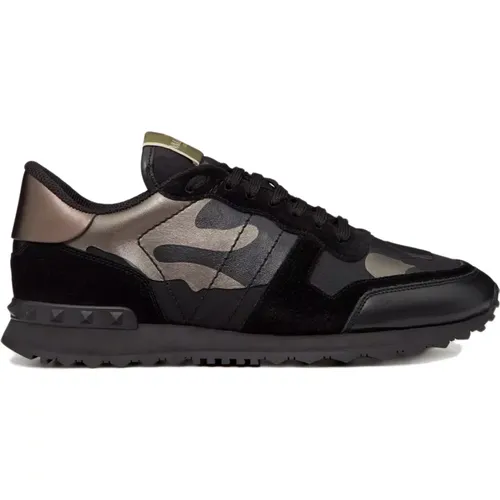 Camouflage Sneakers with Rubber Studs , male, Sizes: 9 UK, 7 UK, 11 UK, 6 UK, 8 UK - Valentino Garavani - Modalova