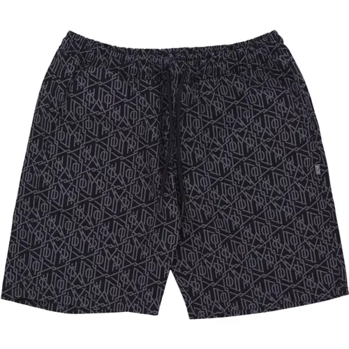 Monogram Jogger Shorts , male, Sizes: XL, L, S, M - Dolly Noire - Modalova