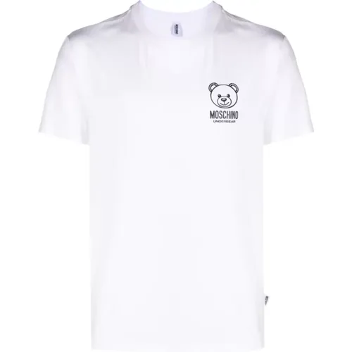 Weiße T-Shirts und Polos , Damen, Größe: XS - Moschino - Modalova