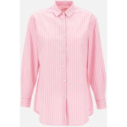 Striped Cotton Shirt , female, Sizes: XS - MC2 Saint Barth - Modalova