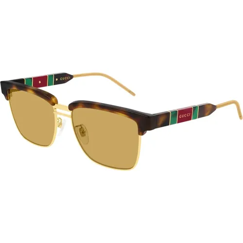 Havana Sonnenbrille , Herren, Größe: 56 MM - Gucci - Modalova