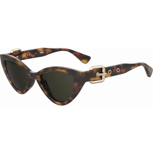 Havana/ Sunglasses,/Dark Grey Sunglasses - Moschino - Modalova
